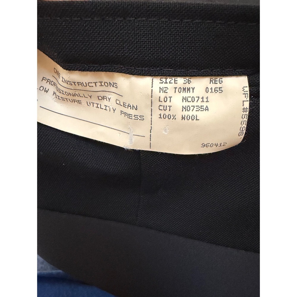Nordstrom Black 2 Piece Tuxedo 41R 36 wool Suit Notch Lapel Satin Formal Wedding - Picture 15 of 16